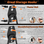 All-in-One Steel Garage Storage Hooks Bundle, Practical Tool Organizer Gadgets Ideal for Men