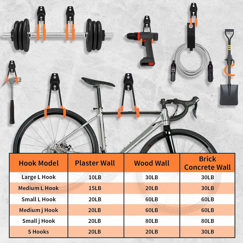 All-in-One Steel Garage Storage Hooks Bundle, Practical Tool Organizer Gadgets Ideal for Men