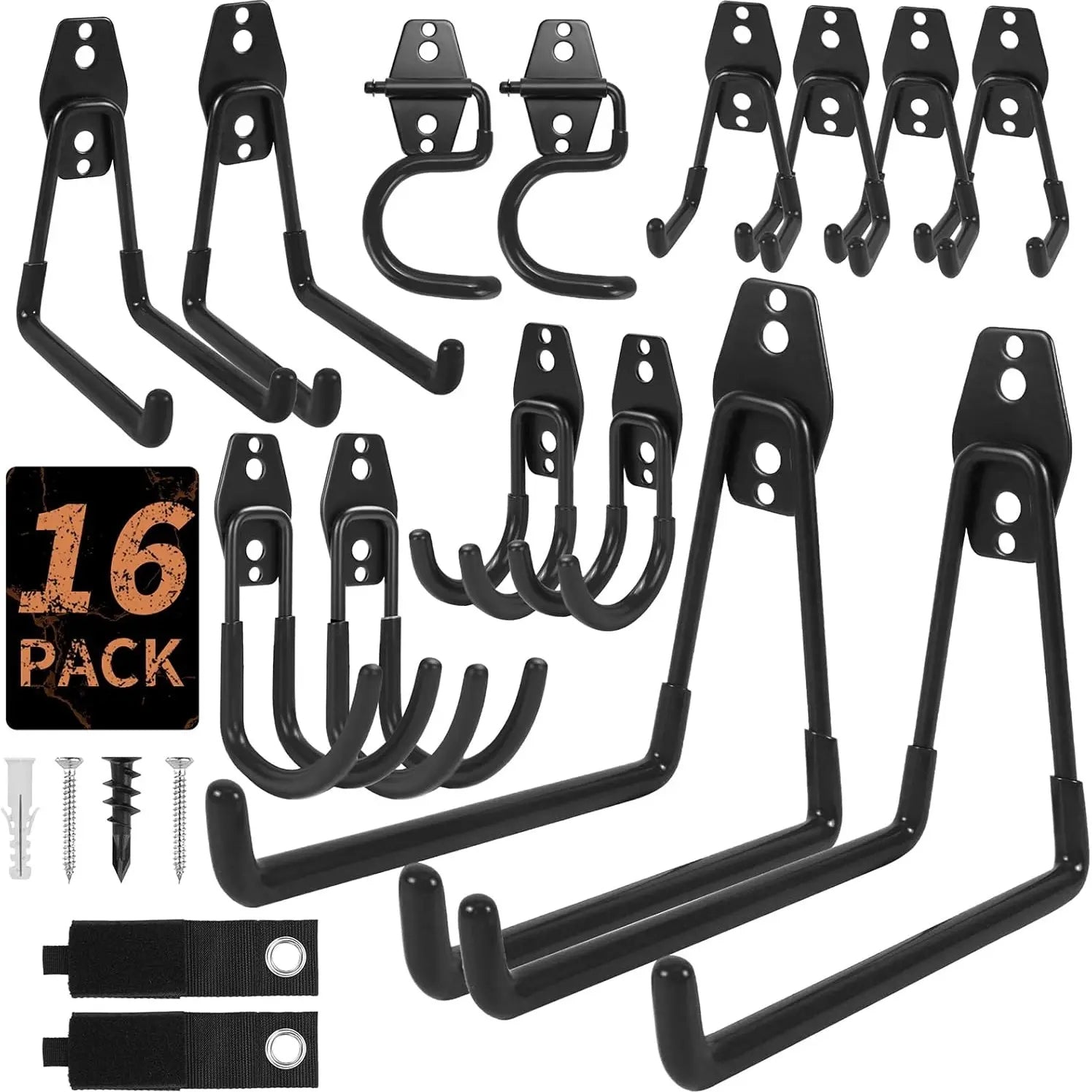 All-in-One Steel Garage Storage Hooks Bundle, Practical Tool Organizer Gadgets Ideal for Men