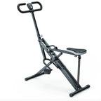 2-in-1 Squat Rowing Machine with LCD Monitor, 350LBS Adjustable Resistance Leg Glute Home Gym Equipment