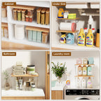 Premium Clear Food Containers with Wood Lid, Space-Saving Kitchen Storage Boxes for Household Organization