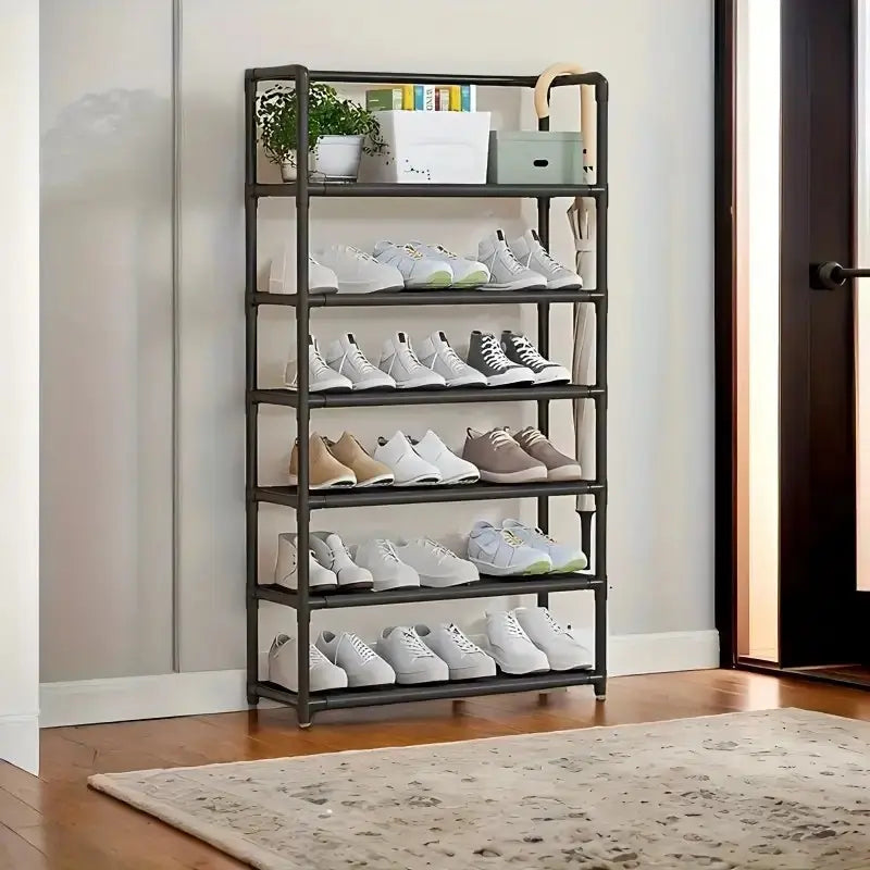 Multi-Tier Heavy Metal Storage Rack, Space-Saving Shelving Unit for Kitchen, Garage & Home Decoration