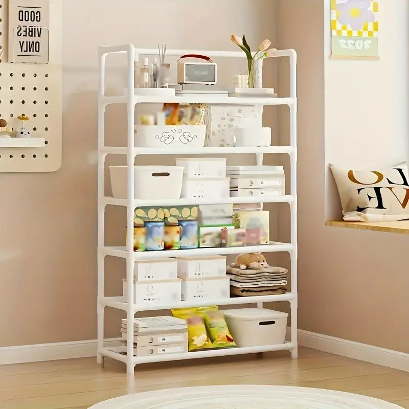 Multi-Tier Heavy Metal Storage Rack, Space-Saving Shelving Unit for Kitchen, Garage & Home Decoration