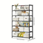 Multi-Tier Heavy Metal Storage Rack, Space-Saving Shelving Unit for Kitchen, Garage & Home Decoration