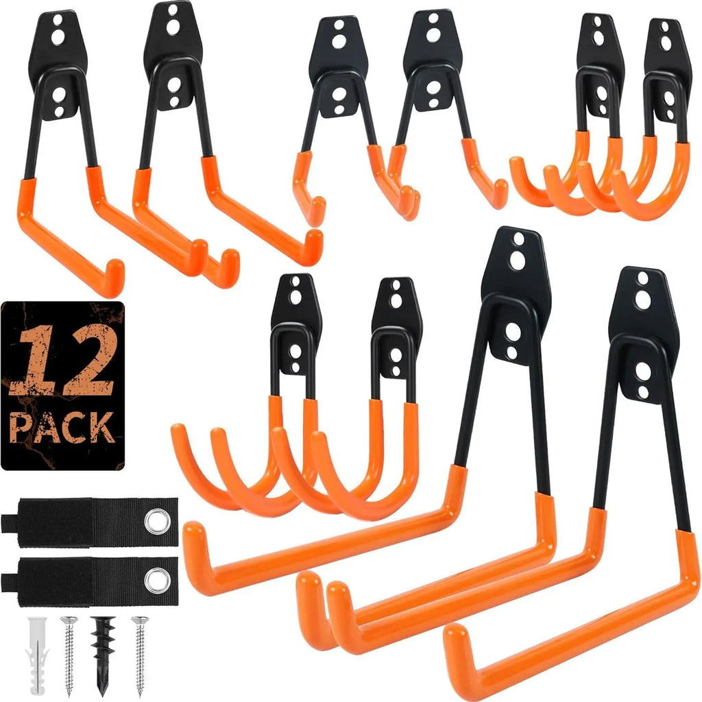 All-in-One Steel Garage Storage Hooks Bundle, Practical Tool Organizer Gadgets Ideal for Men