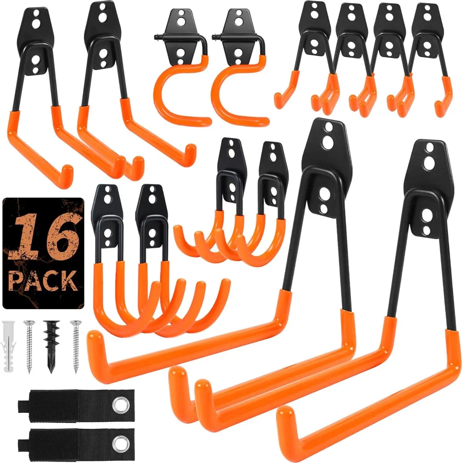 All-in-One Steel Garage Storage Hooks Bundle, Practical Tool Organizer Gadgets Ideal for Men