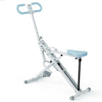2-in-1 Squat Rowing Machine with LCD Monitor, 350LBS Adjustable Resistance Leg Glute Home Gym Equipment