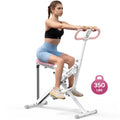 2-in-1 Squat Rowing Machine with LCD Monitor, 350LBS Adjustable Resistance Leg Glute Home Gym Equipment